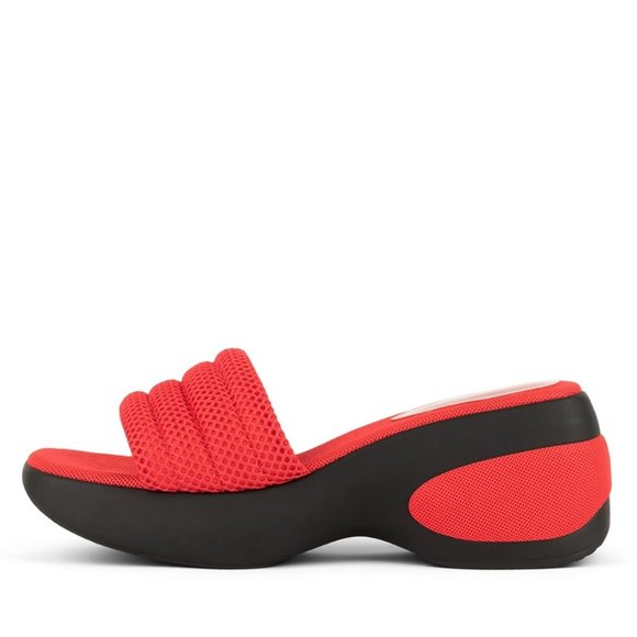 $59 NEW* Jeffrey Campbell Red GYM Platform Sanda - Picture 2 of 5